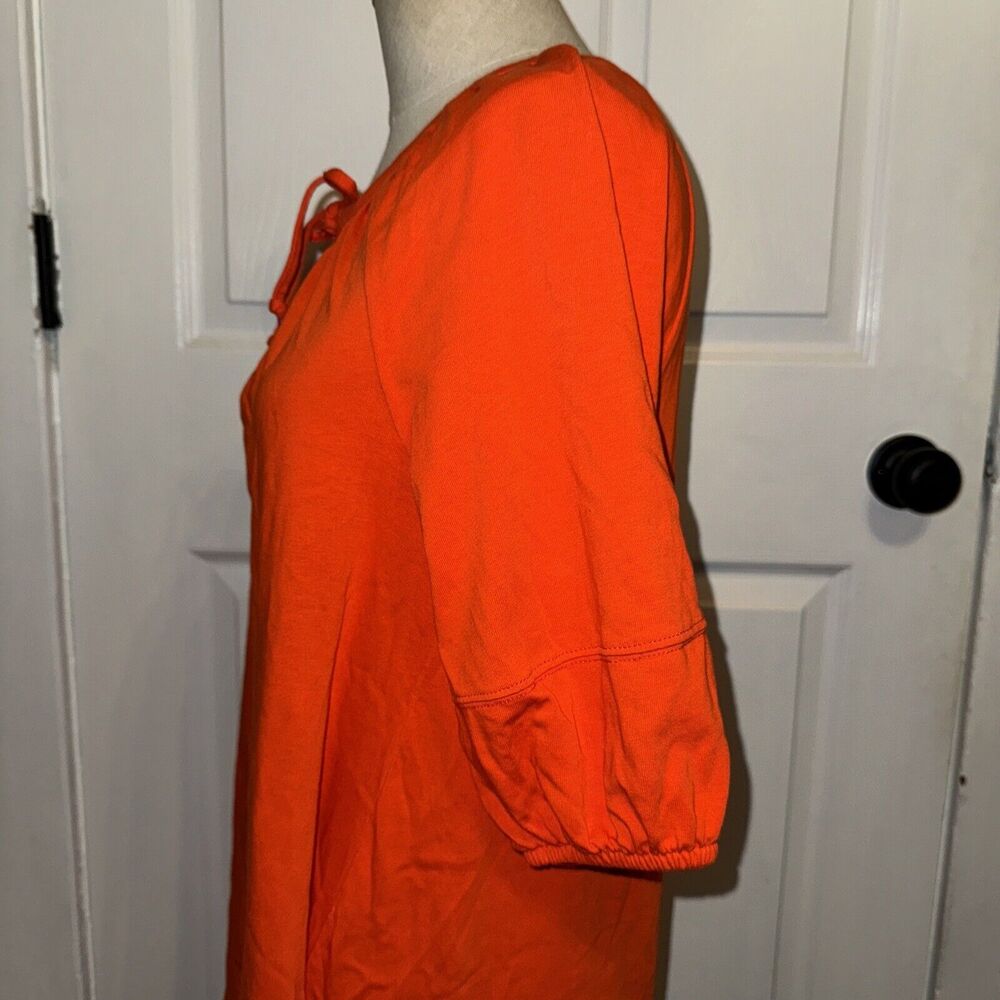Anthropologie Dress Women’s Size XSP Orange Anais Peasant Boho Shift Puff Sleeve - Picture 4 of 8